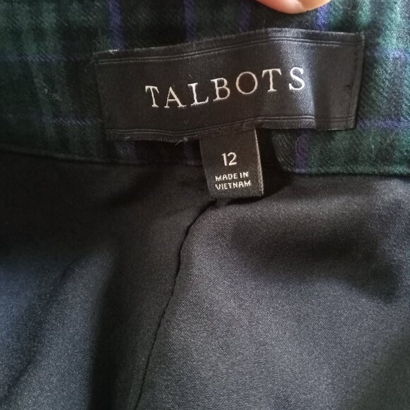 Talboys Green Purple Black Plaid Trousers - Picture 8 of 8